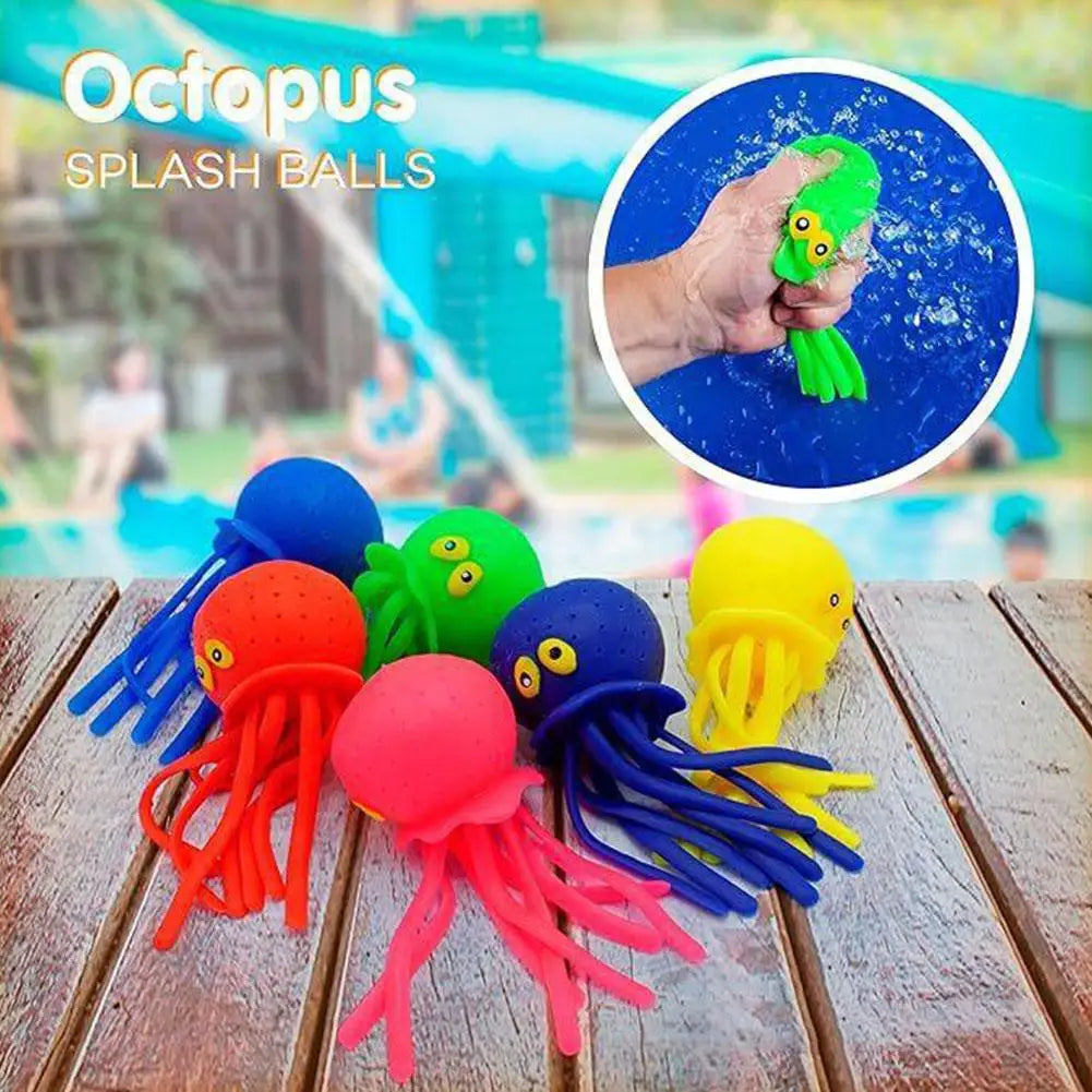 Baby Bath Toys Sponge Water Absorbing Octopus Squeezing Stress Relief Toys Summer Swimming Play Water Bath Toy for Children Quick Pick Grocers
