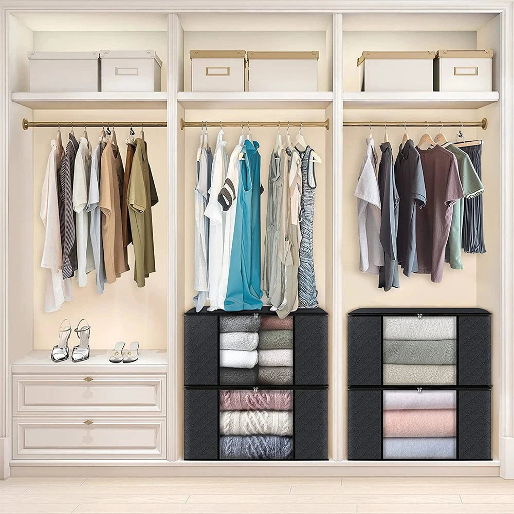 Large Capacity Clothes Storage Bag Foldable Blanket Storage Containers for Organizing Bedroom Closet Econic Blanks