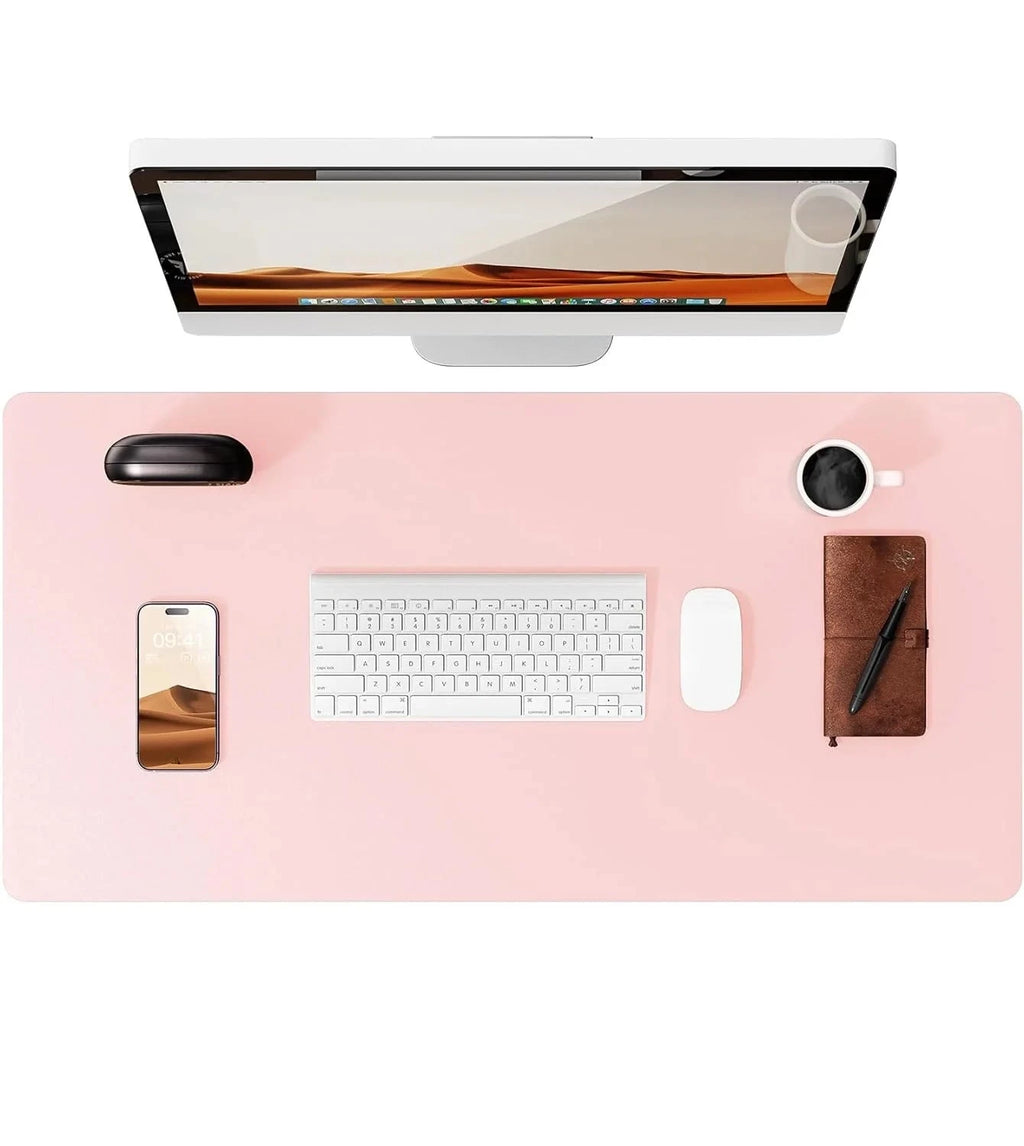 Large Mouse Pad,Office Desk Mat, Leather Desk Pad Protector, Non-Slip PU Leather Desk Blotter, Laptop Desk Pad Econic Blanks