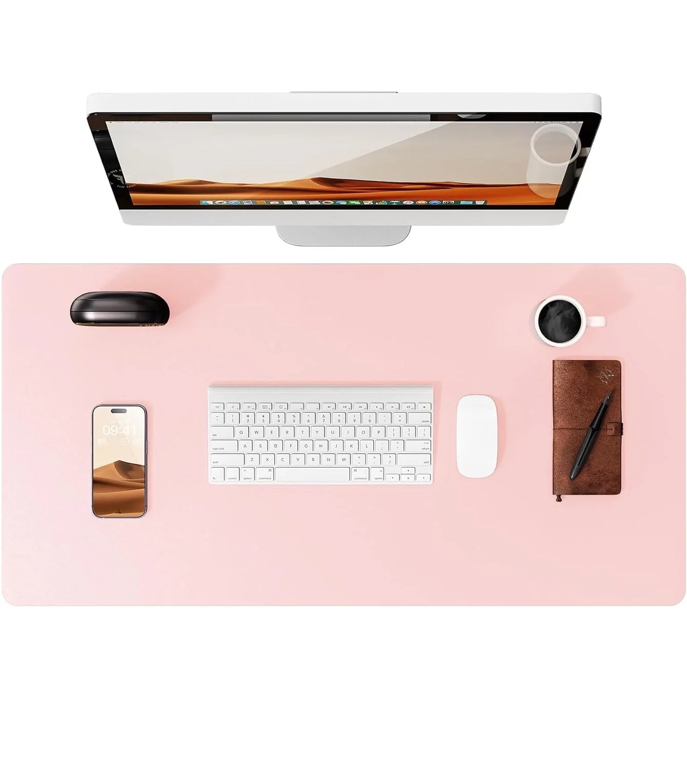 Large Mouse Pad,Office Desk Mat, Leather Desk Pad Protector, Non-Slip PU Leather Desk Blotter, Laptop Desk Pad Quick Pick Grocers