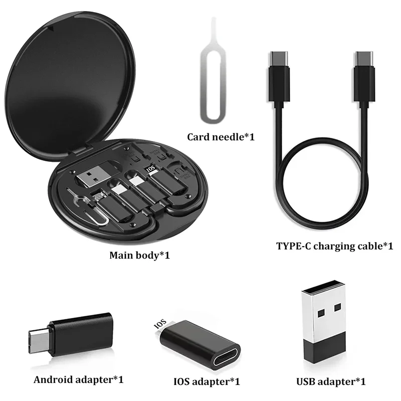 Multi USB Type C to C 60W Charging Adapter Cable Kit USB C to Lighting Conversion Set USB A & Type C to Micro/Type C/Lighting Quick Pick Grocers
