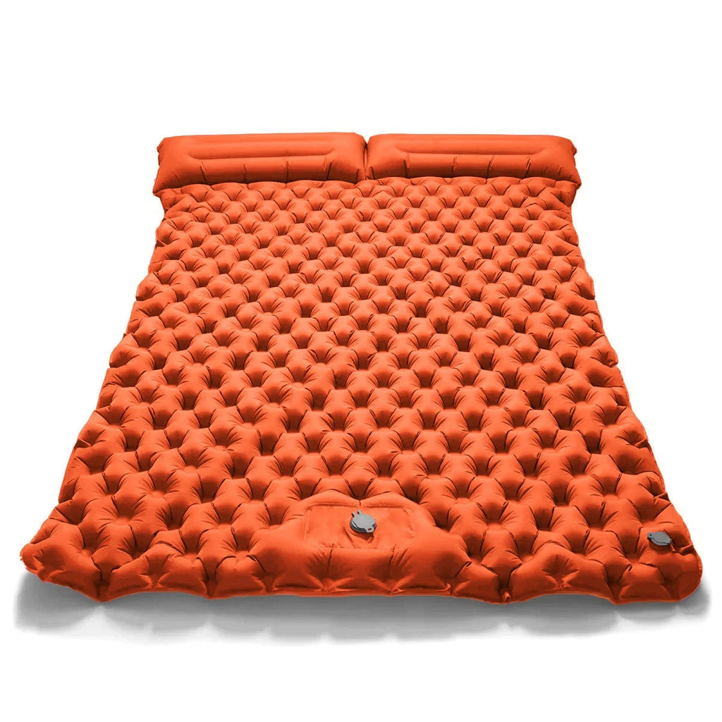 Outdoor Camping Double Inflatable Mattress Extra Wide Sleeping Pad Ultralight Folding Bed Sleeping Mat Car Travel Mat Econic Blanks