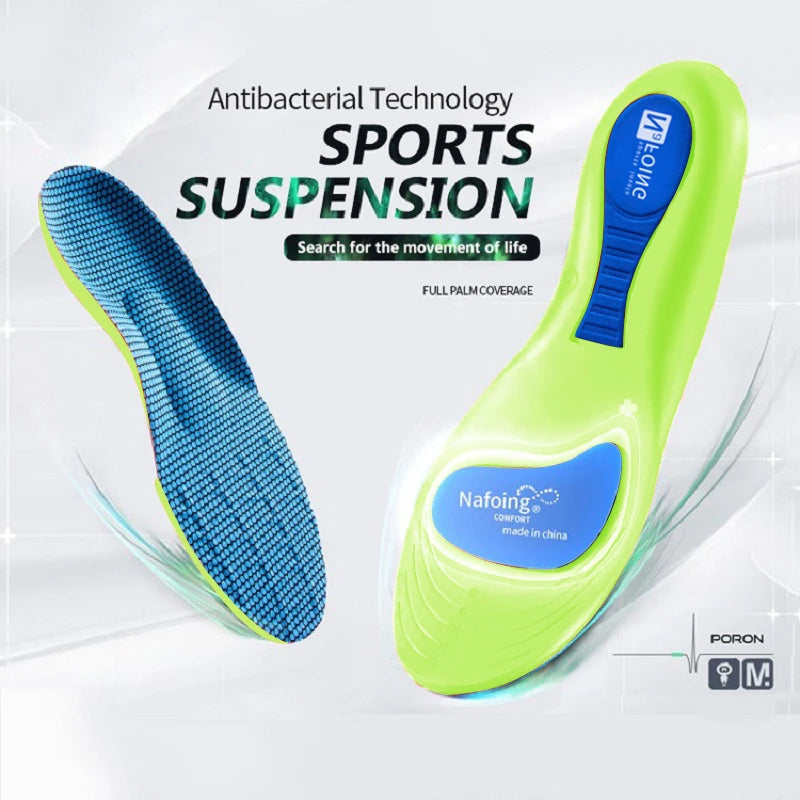 Orthopedic Insoles for Feet Sport Shock-absorbing Insole for Shoes Arch Support Plantar Fasciitis Templates Pads Men Women Sole Quick Pick Grocers