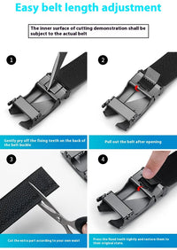 OYIFAN Men Belt Genuine Leather Belt for men Automatic belts Adjustable waistband Business belts 허리띠 Quick Pick Grocers