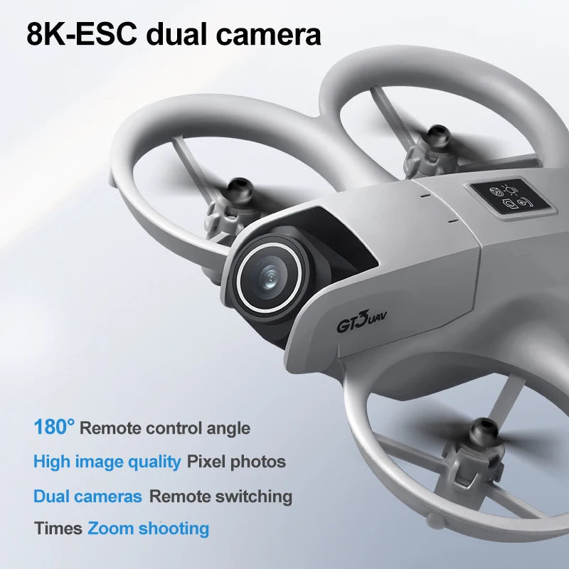 2025 GT3 RC Drone 8K 5G Professional HD Aerial Photography Obstacle Avoidance Remote Control Aircraft Dual Camera Quadcopter Toy Econic Blanks
