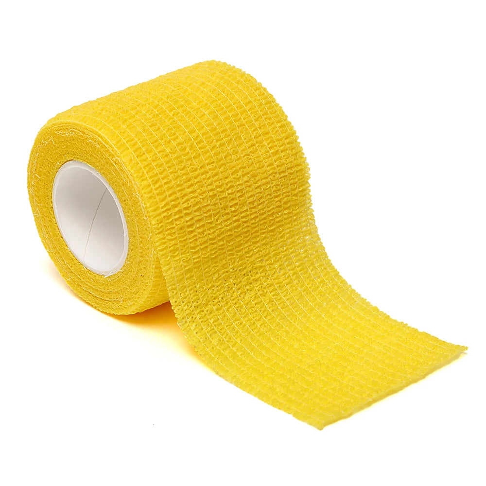 Black sports self-adhesive elastic bandage with 4.8-meter elastic knee pads, 18 colors for fingers, ankles, palms, and shoulders Quick Pick Grocers