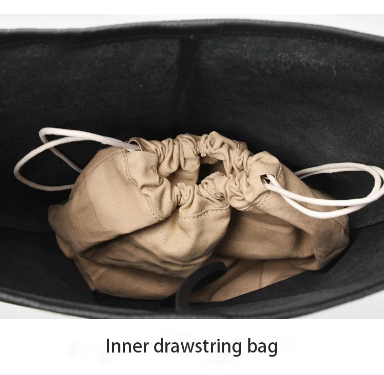 MENDY Bucket Bag Large Women's Bag Tote Bag Shoulder Bag Luxury Designer Genuine Leather Handbag Japanese Popular Bag Soft Row Quick Pick Grocers