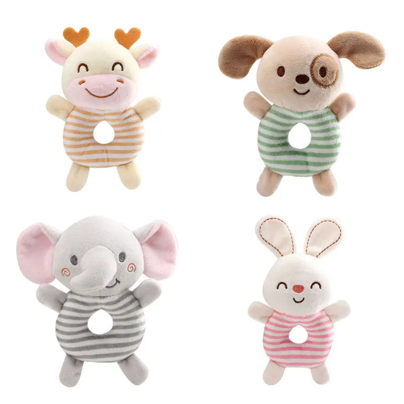 New Baby Rattle Toys Cartoon Animals Plush Infant Hand Ring Bed Toys for Newborn 0-24 Months Toddler Early Educational Toy Econic Blanks