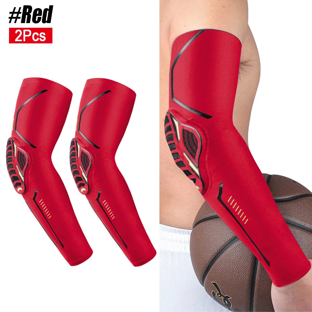 2Pcs/Pair Sport Crashproof Knee Support Pad Elbow Brace Arm Leg Compression Sleeve Outdoor Basketball Football Bicycle Protector Quick Pick Grocers