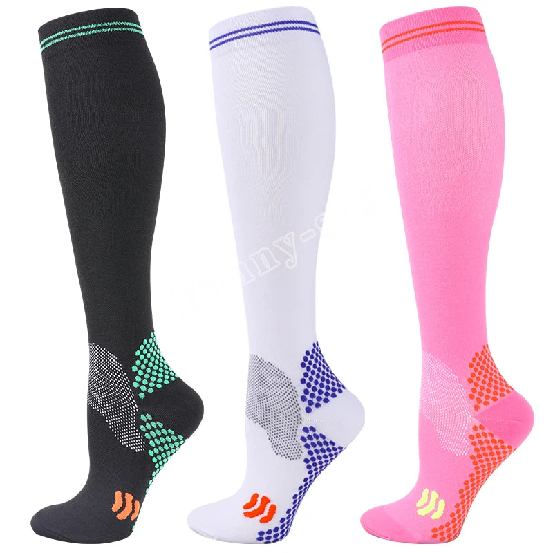 1/3 Pairs Dropship Compression Socks Varicose Veins 20-30 Mmhg Men Women Socks For Running Cycling,Football Soccer Stockings Quick Pick Grocers