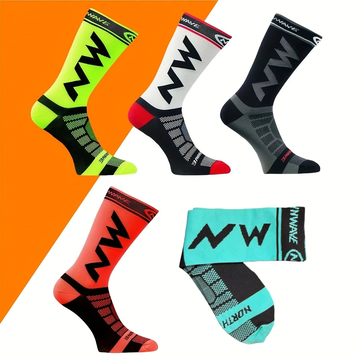 1/3/5 Pairs of Men's Mid-Calf Sports Socks, Fitness Compression Socks, Non-Slip and Breathable, High-Top Sports Socks for Men in Spring and Summer, Comfortable Mid-Calf Socks for Couples in Autumn, Suitable for Daily Activiti Quick Pick Grocers