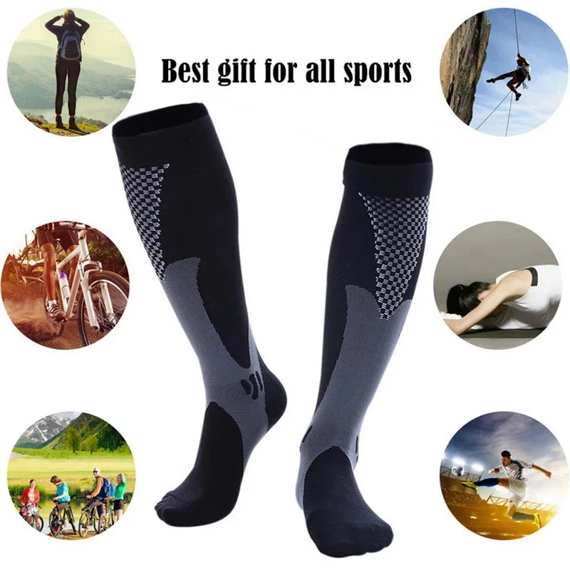 Compression Socks Varicose Veins Men's And Women's Sports Socks Football 20-30 Mmhg Elastic Anti Fatigue Pain Relief Wholesale Quick Pick Grocers