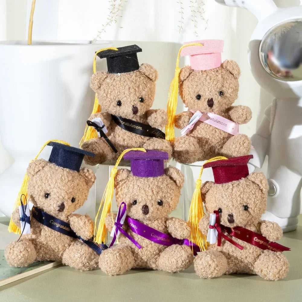 Doctor's Clothing Teddy Bear Doll Plush Toy Small Sitting Doctor Bear Doll Pendant Boys Girls Students Graduation Birthday Gifts Econic Blanks