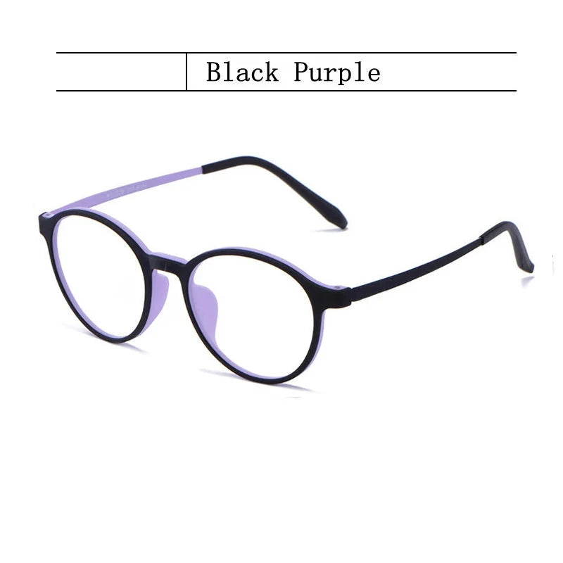 Ultralight Fashion Retro Round Glasses Frames Women TR90 Titanium Optical Prescription Men's Eyeglasses Frame H3050 Econic Blanks
