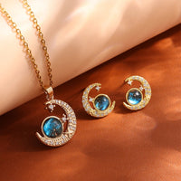 Light Luxury Titanium Steel Star Series Necklace for Women Gold Color Planet Moon Astronaut Pendant Necklaces Jewelry Gifts Quick Pick Grocers
