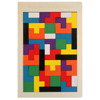 Colorful wooden puzzle toys Tangram Montessori materials children's puzzle toys Building blocks Children's learning toys Quick Pick Grocers