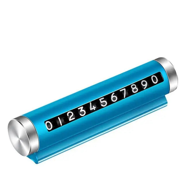 Car Temporary Parking Number Plate Black/Silver/Blue Aluminium Alloy Material Roller Adjustable Car Parking Plate Car Supplies
