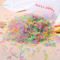500/1000Pcs/bag Girls Colourful Disposable Rubber Band Hair Ties Headband Children Ponytail Holder Bands Kids Hair Accessories Purest Peak