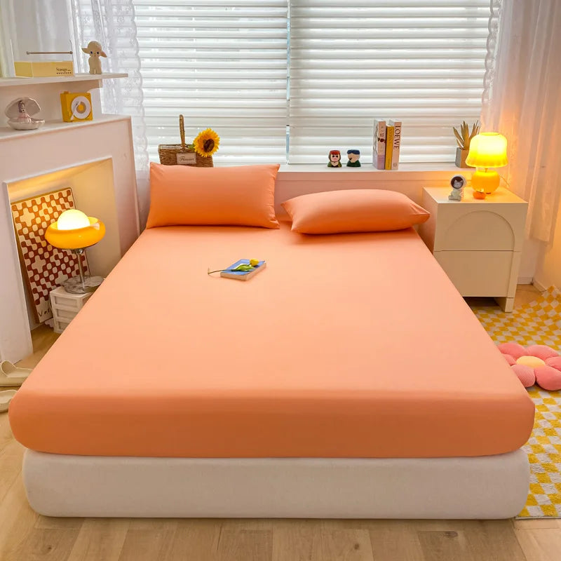 Soft Cotton Fitted Bed Sheet with Elastic Mattress Cover Quick Pick Grocers