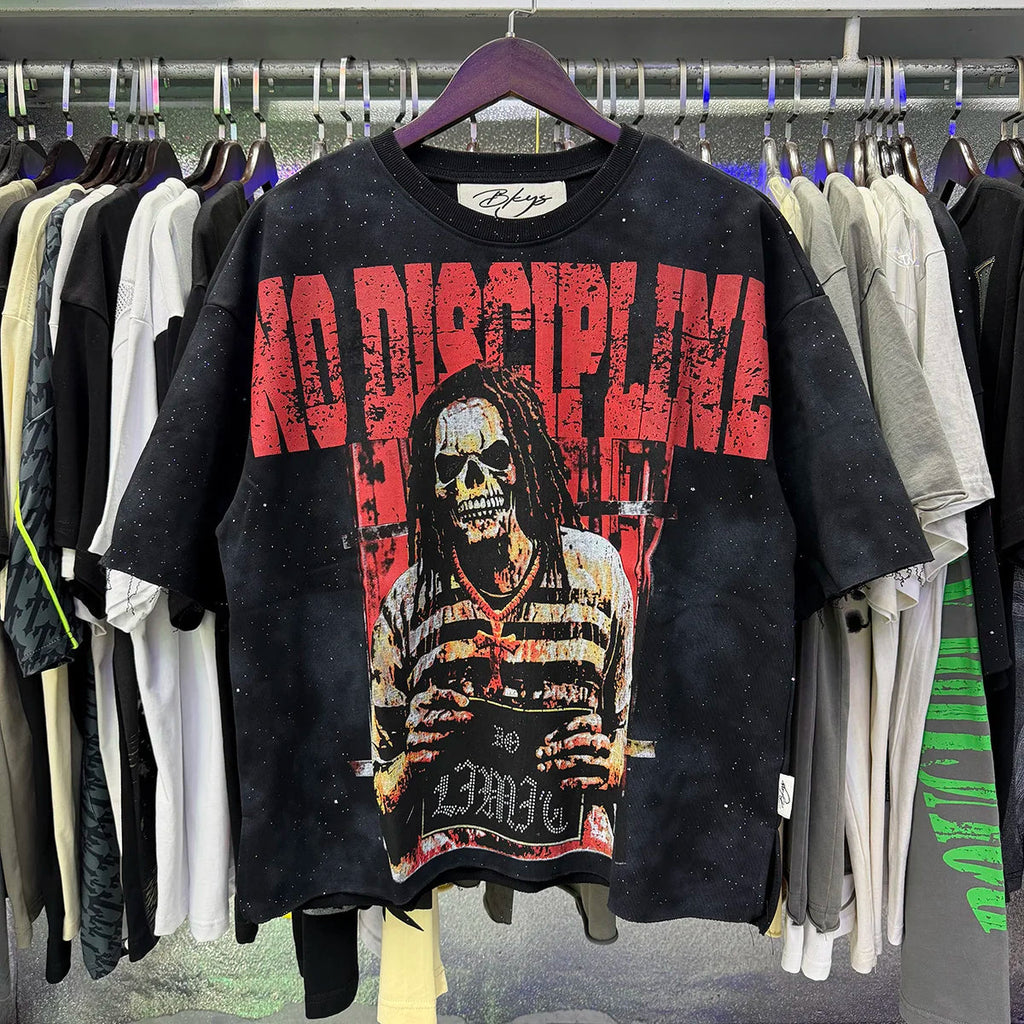 Shinning Bling Diamond Short Sleeve Cropped T-shirt for Men and Women Crew Neck Rhinestone Loose Cotton Summer Tshirts Oversized Quick Pick Grocers
