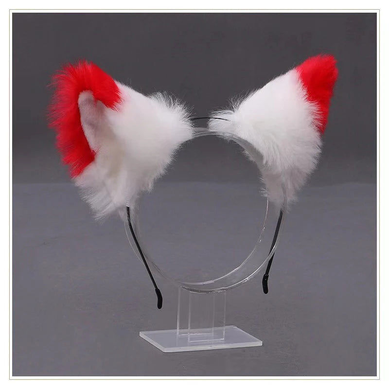 Lolita Animal Cat Fox Ear Hair Hoops Cosplay Girls Halloween Anime Headbands Headwear Hair Accessories Quick Pick Grocers