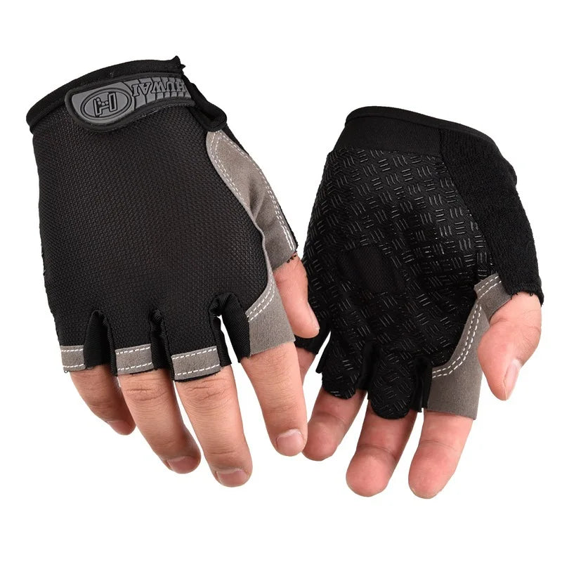 Men Cycling Bicycle Gloves Half Finger Gym Gloves Women Mitten Breathable Anti-slip Glove Fitness Sport Training Gloves Quick Pick Grocers