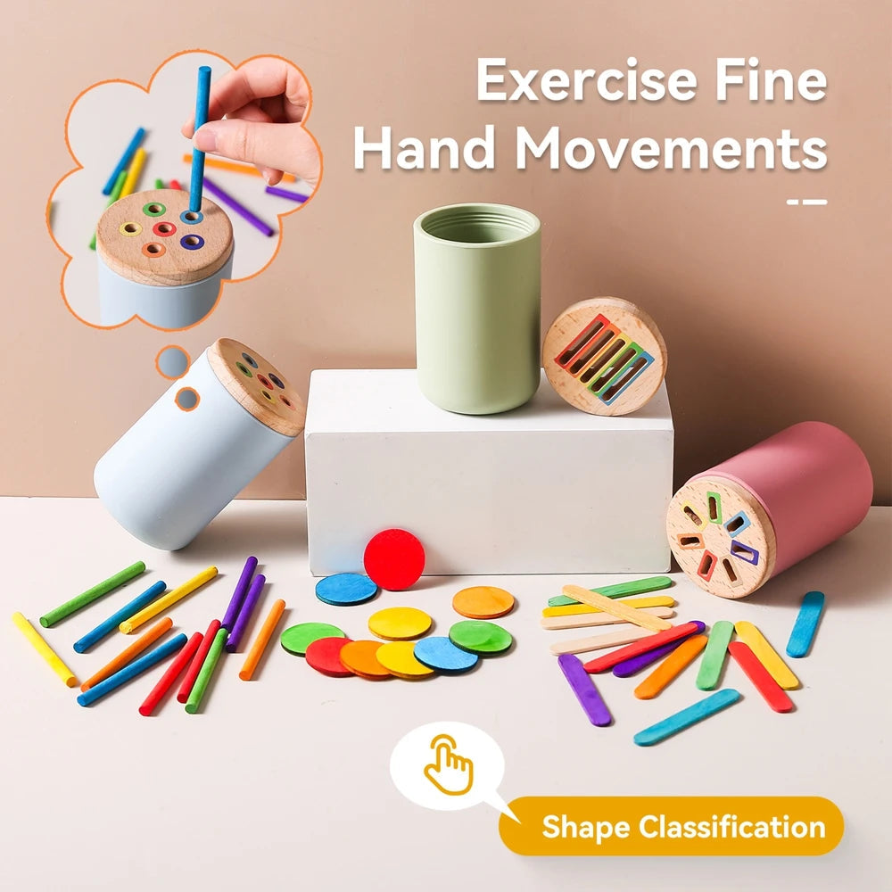Montessori Baby Toys Silicone Educational Toys Cognitive Toys Color Matching Bucket Toddler Toys Sensor Game Baby Games 2 Years Purest Peak