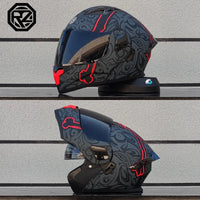 ORZ Personalised Motorcycle Full Face Helmet Men Women Fashion Dual Lens Helmets Motocross Racing Modular Flip Up Casco Moto Quick Pick Grocers