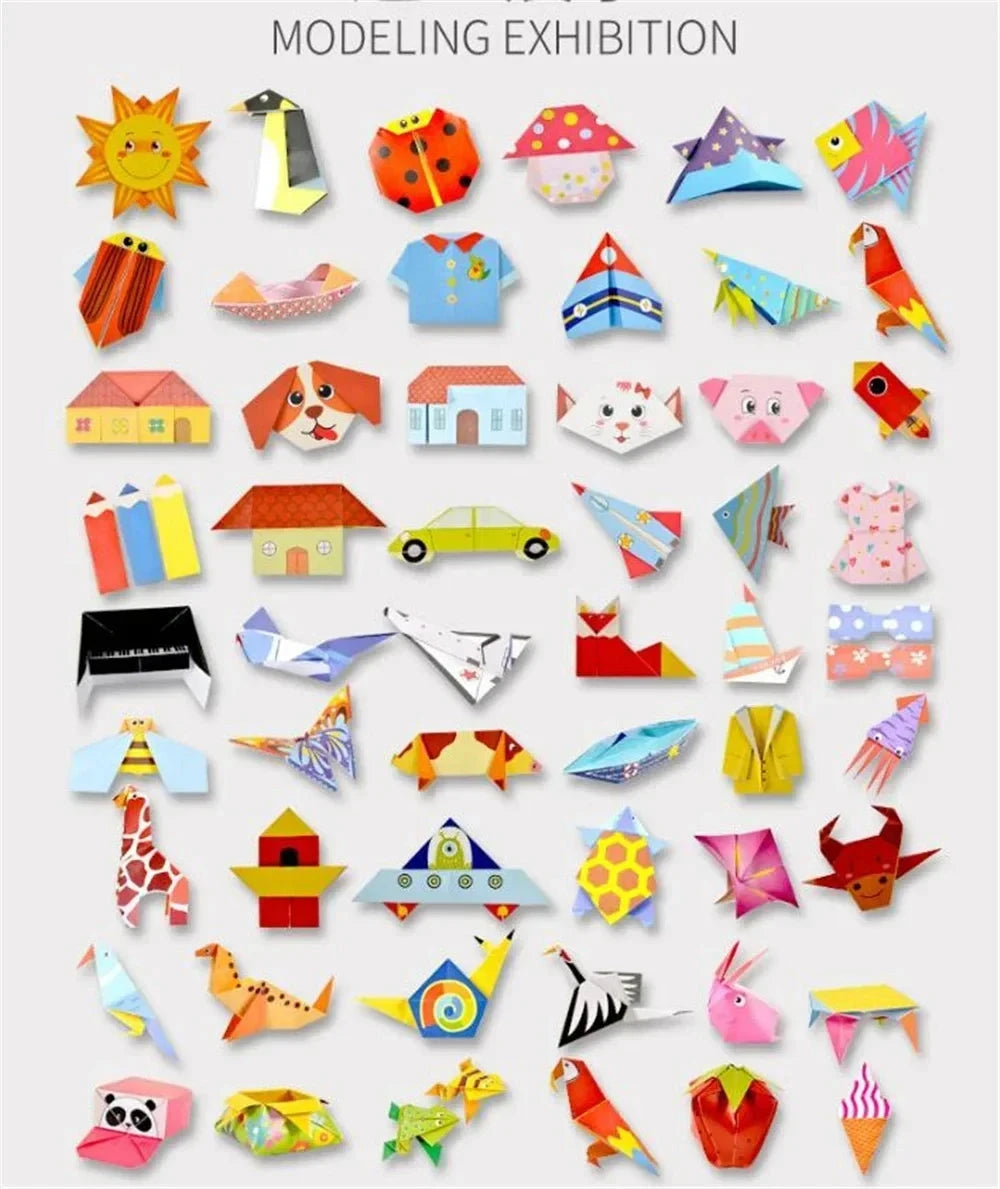 Baby Craft Toys Cartoon Animal Origami Paper Cutting Book Kids Paper Cut Puzzle Early Learning Educational Toys Gifts Econic Blanks