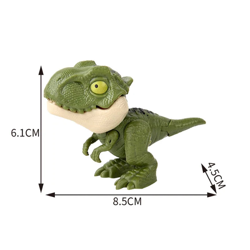 Jurassic Finger Dinosaur Triceratops Tyrannosaurus Model Toys for Kids Creative Finger Biting Dinosaurs Interactive Toy Boy Gift Quick Pick Grocers