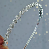 Sparkling Rhinestones Hair Bands Fashionable Crown Handmade Head Bands Jewelry Accessories School Halloween Gifts for Girls Quick Pick Grocers