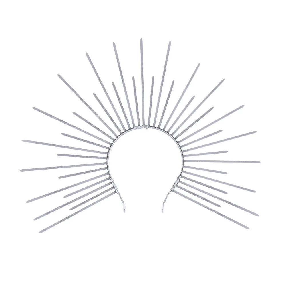 Fashion Sun God  Headband Star Gold COSPLAY Hair Hoop Moon The  of the Virgin Mary Halloween Headband Halloween Headwear Quick Pick Grocers