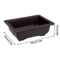 Rectangular Flowerpots Plastic Bonsai Plants Pot Square for Flower Balcony Garden Yard Landscape Bonsai Pot Trays Home Decor Quick Pick Grocers