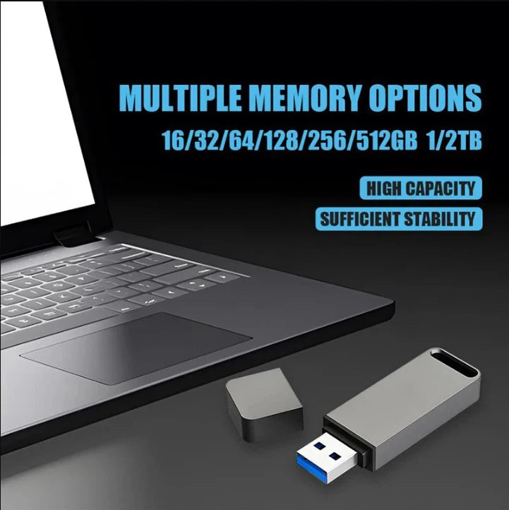 16TB 2TB USB Metal Flash Drive 8TB Large Capacity Portable Pendrive USB 3.0 High-Speed File Transfer Waterproof U Disk Universal Quick Pick Grocers