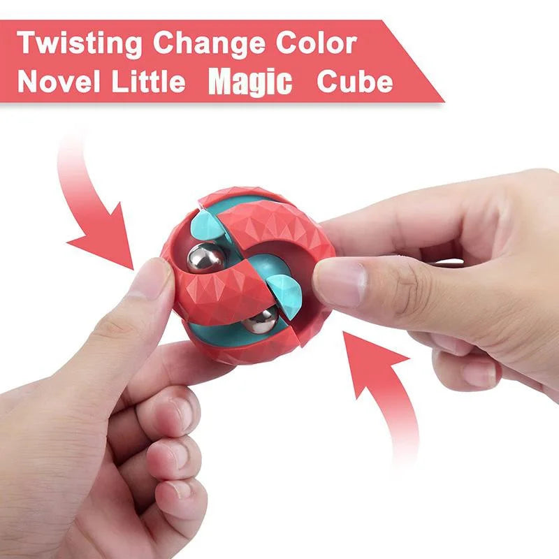 Orbit Ball Toy, Fidget Cubes Top Spinning Toy, as Stress Relief Gifts & Creative Decompression Toys, Puzzle Games for Kids Econic Blanks