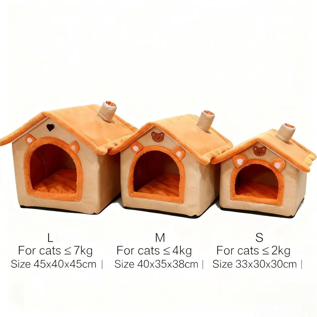 All Season Dog House Style Bed - Removable Washable Pet Bed for Small Dogs Teddy Winter Warm Cat Dog House Quick Pick Grocers
