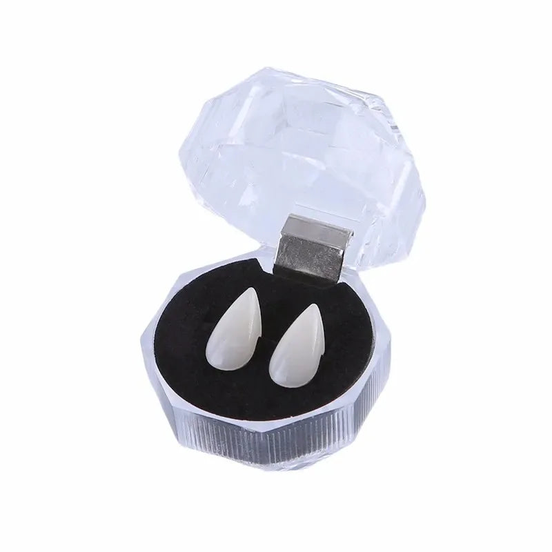 Vampire Teeth Fangs Dentures Props Halloween Costume Props False Teeth Solid Glue Denture Adhesive Halloween Party Decor Quick Pick Grocers