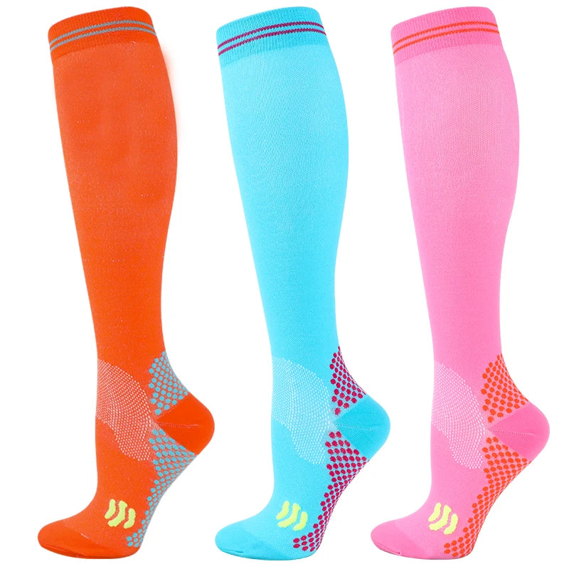 1/3 Pairs Dropship Compression Socks Varicose Veins 20-30 Mmhg Men Women Socks For Running Cycling,Football Soccer Stockings Quick Pick Grocers