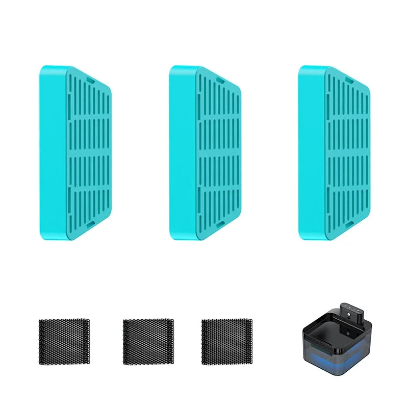 ROJECO Water Fountain Replaceable Filter For 2.2L Wireless Cat Water Foutain Filters Cats Drinkers Pet Water Purifier Filters Quick Pick Grocers