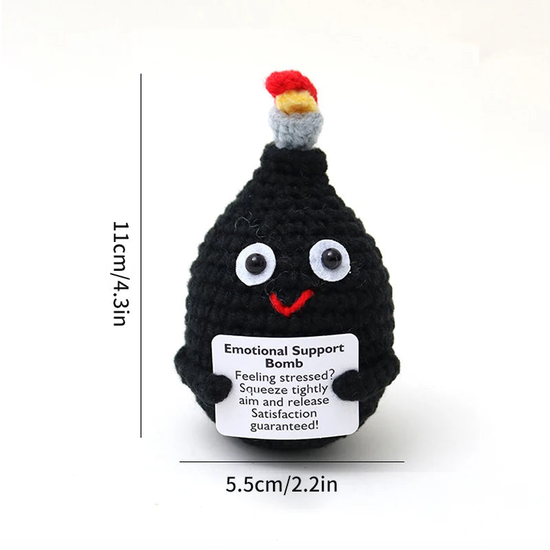 Crochet Positive Energy Doll Pocket Hug Mother's Day Gifts 2026 Handmade Knitted Ornament Handmade Crochet Doll Graduation Gifts Quick Pick Grocers