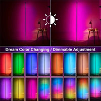 RGB LED Floor Lamp, LED Corner Lamp Works Smart Modern Floor Lamp with Music Sync and 16 Million DIY Colors Floor Lamp Quick Pick Grocers