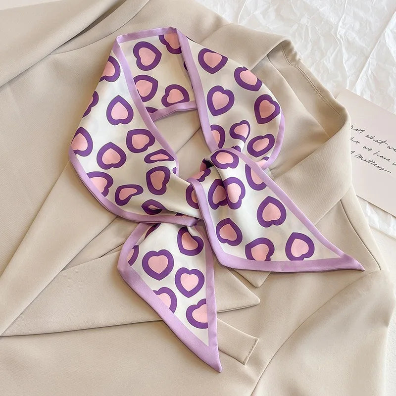 Cashew flower silk scarf, double-sided printed headband, ins decoration, versatile triangle scarf accessories Quick Pick Grocers