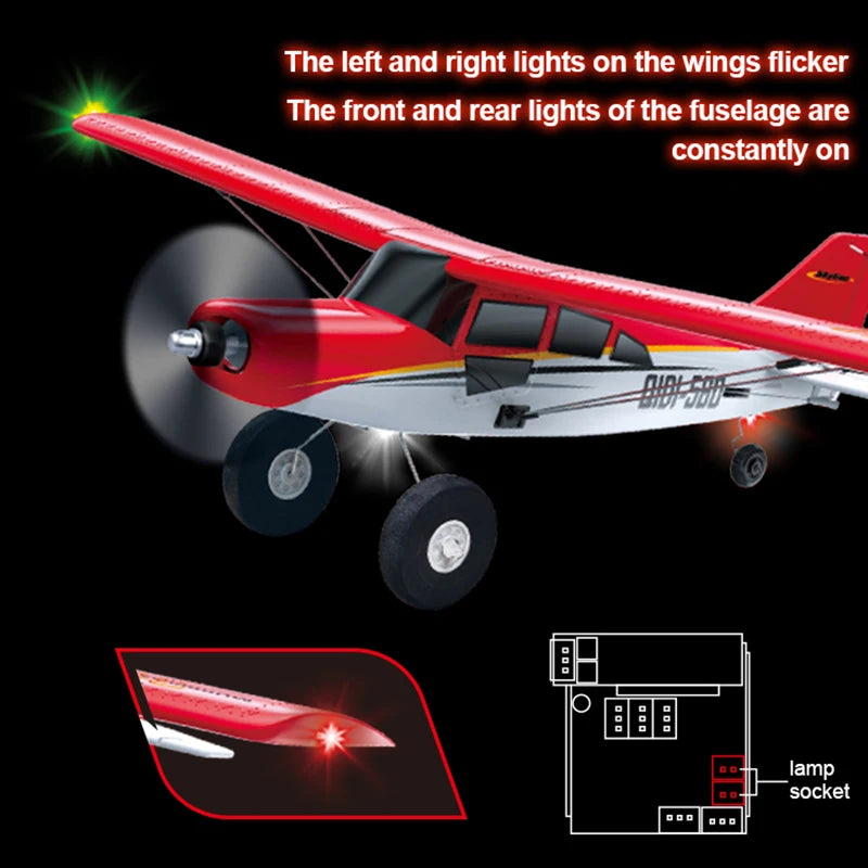 M7 Moore Off-road Aircraft Qidi560 RC Plane EPP 4CH Remote Control Brushless Airplane with LED light Model Toys for Children Econic Blanks