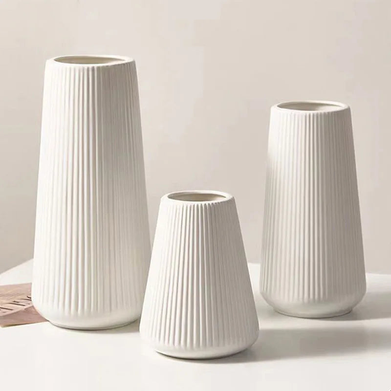 Elegant Nordic Flower Vase Durable Plastic Vase Ornaments, Flower Arrangement, Home Living Room Decoration,  Flower Creative Art Quick Pick Grocers