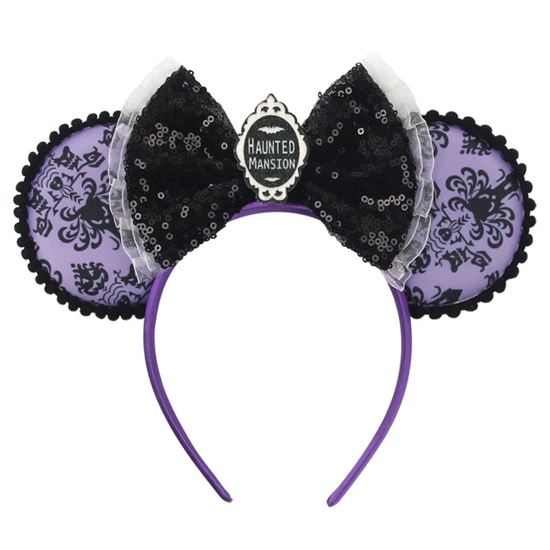 New Christmas Halloween Mouse Ears Headband Cartoon Sequin Bows Headband Birthday Party Princess Cosplay Costume For Women Adult Quick Pick Grocers