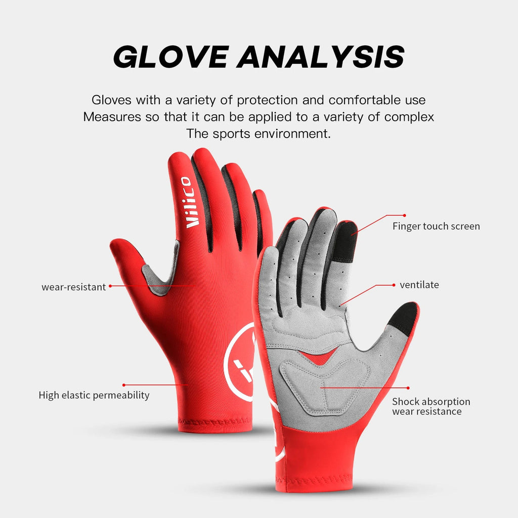 Vilico Professional Outdoor Cycling Gloves With Sensitive Touch Screen Shock Absorption Anti Slip Wear-resistant Riding Gloves Quick Pick Grocers