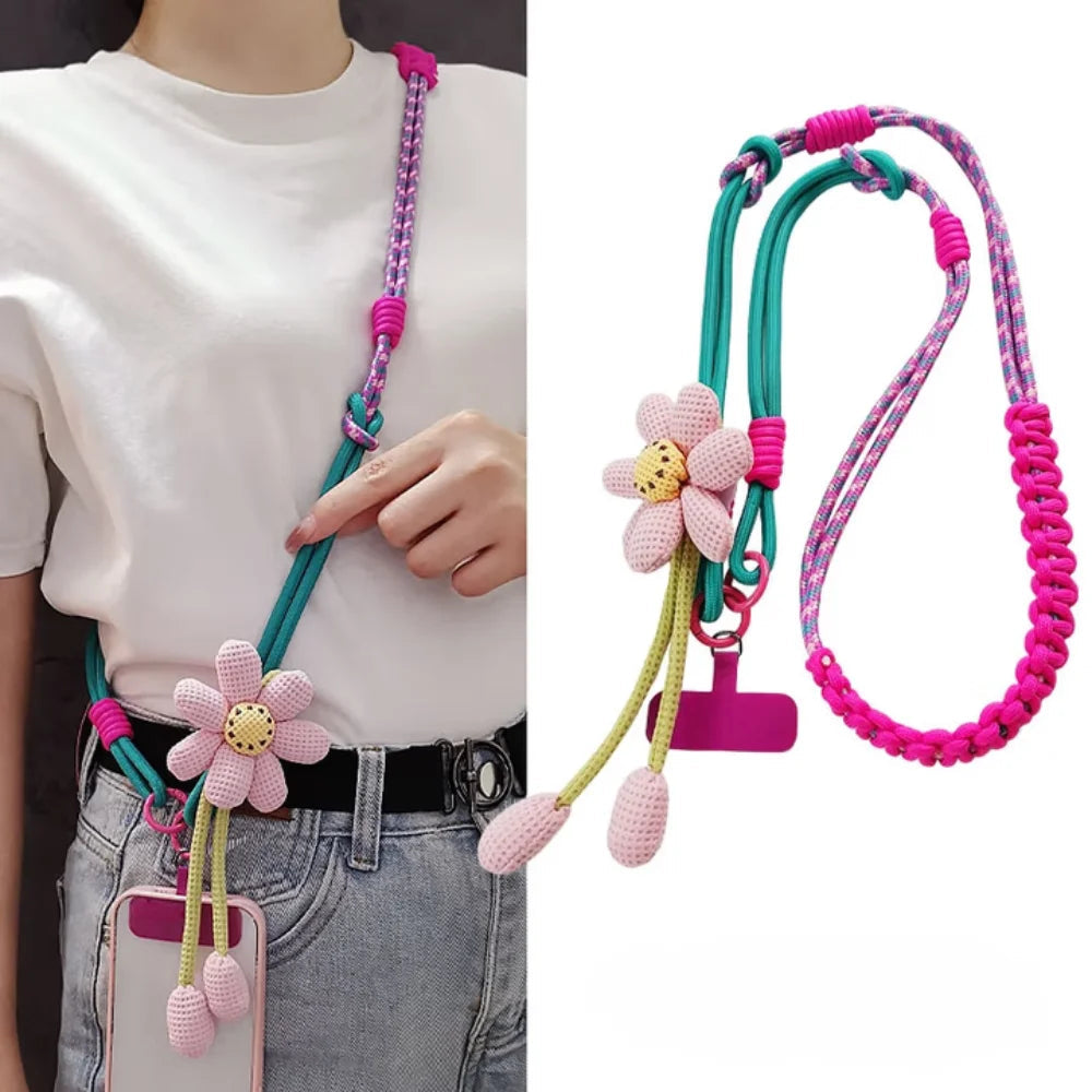 Creative Cartoon Mobile Phone Universal Lanyard Crossbody Long Rope Lanyard Rope Cartoon Decorative Pendant Accessories Quick Pick Grocers