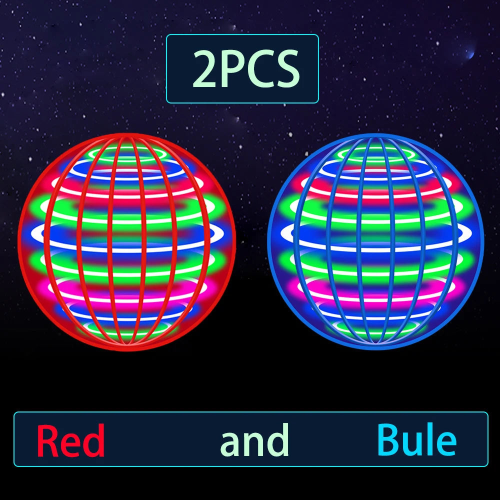 Flying ball, automatic spinning ball, LED dazzling lights, floating magic, fan, UFO flying machine, toy, gift, game, sports ball Quick Pick Grocers