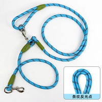 Reflective Nylon Leashes Pet Dogs Chain Traction Rope Leads for Running Dog Walking Free Hands Rope Chain for Small Large Dogs Quick Pick Grocers