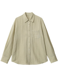 CHIC VEN Women Long Sleeve Shirts Solid Loose Casual New Style Design Back Hollow Out Shirt Female Blouse Spring Summer 2026 Quick Pick Grocers